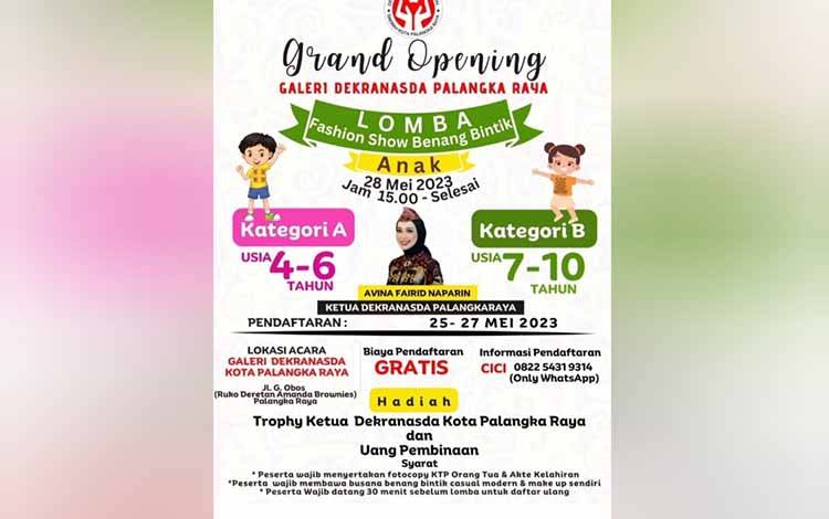 Ayo Ikuti Lomba Fashion Show Dekranasda Kota Palangka Raya