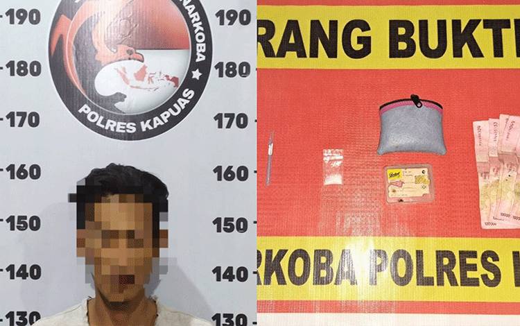 Pemuda ini Ditangkap Satresnarkoba Polres Kapuas Karena Edarkan Sabu
