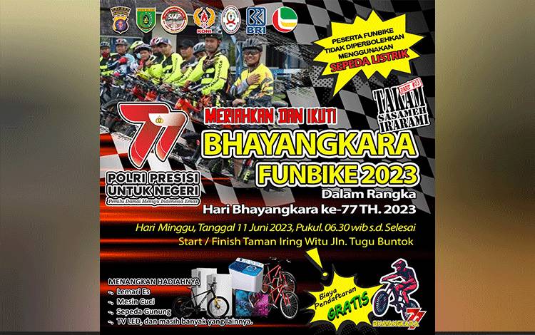 Catat ! 11 Juni 2023 Polres Barito Selatan Bakal Gelar Sepeda Santai Berhadiah