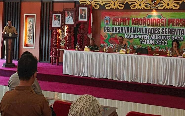Rakor Persiapan Pilkades di 35 Desa, Ini Kata Bupati Murung Raya