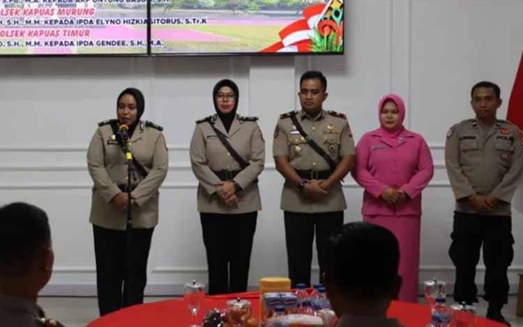 Polres Kapuas Gelar Pisah Sambut Tiga Kapolsek