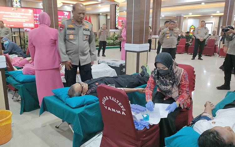 Adakan Aksi Donor Darah, Polda Kalteng Targetkan 500 Kantong