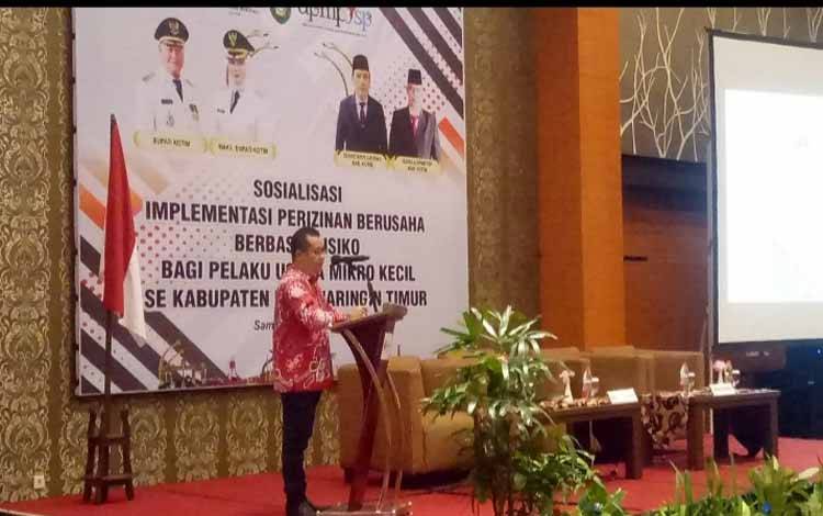 DPMPTSP Kotim Sosialisasi Implementasi Perizinan Berusaha Berbasis Resiko Pada Pelaku Usaha Mikro