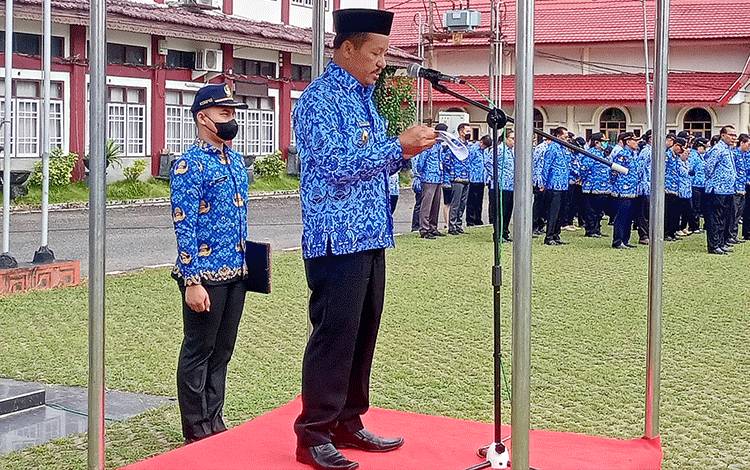 Wabup Singgung Hasil Pelaksanaan Pilkades Serentak pada Apel Kesadaran Nasional