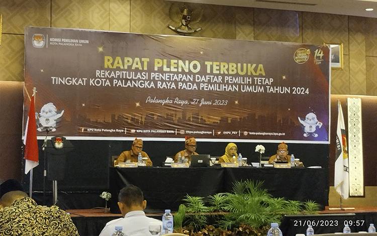 KPU Kota Palangka Raya Gelar Pleno Penetapan DPT