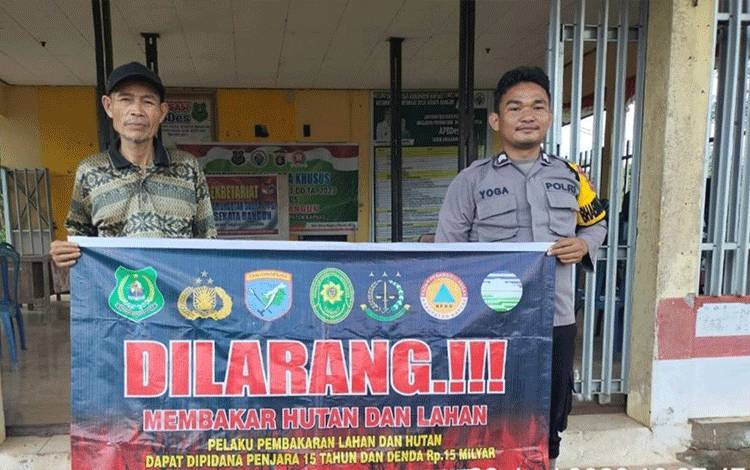 Polsek Mantangai Imbau Waraga Cegah Karhutla