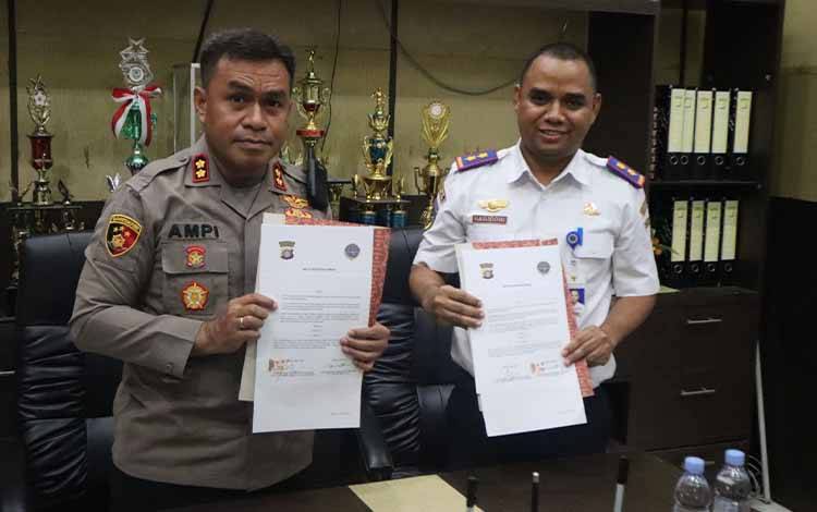 Polres Seruyan dan Bandara Kuala Pembuang Teken MoU