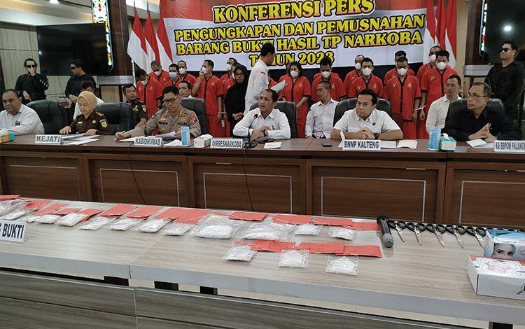 Polda Kalteng Musnahkan Sabu 2,87 Kg dan 66 Butir Ekstasi