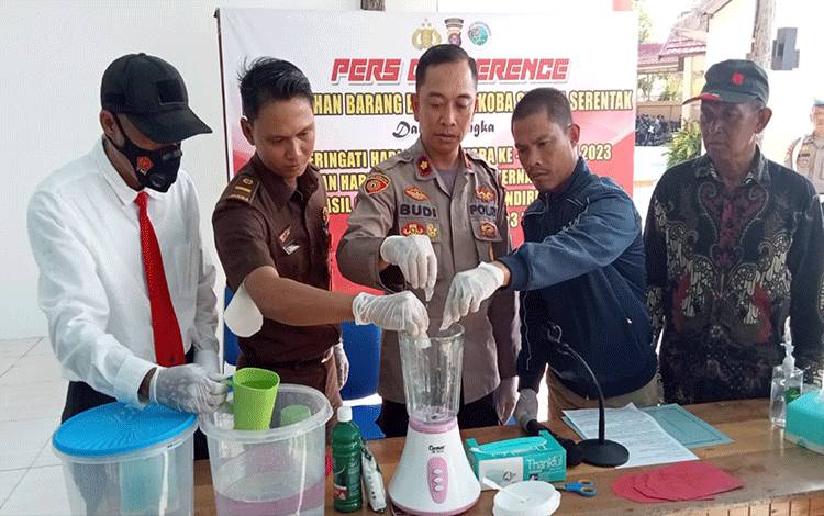 Polres Sukamara Musnahkan 11,31 Gram Narkotika