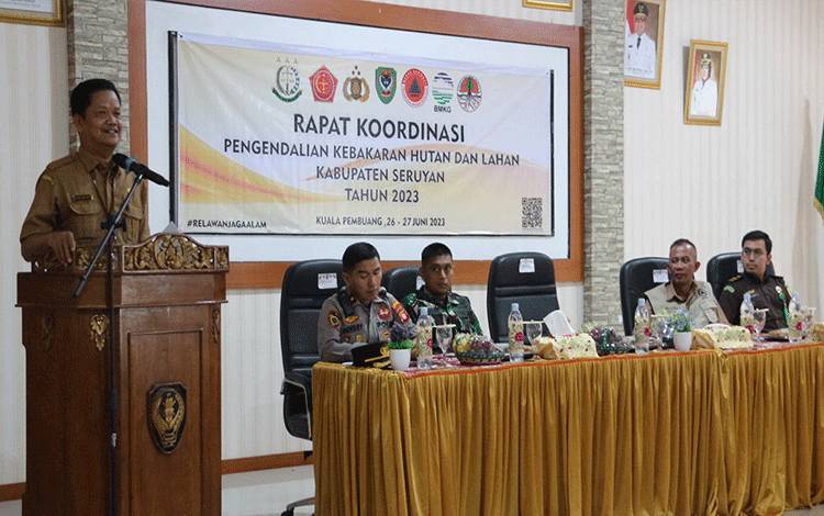 Sekretaris Daerah Buka Rakor Pengendalian Karhutla di Seruyan