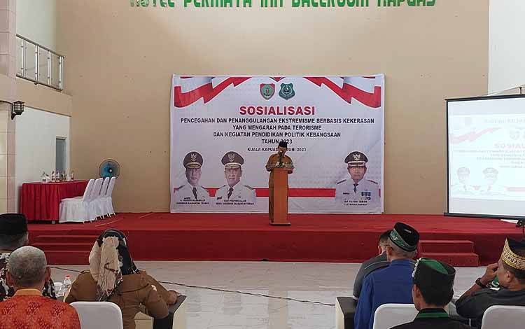 Plt Bupati Kapuas Buka Sosialisasi Pencegahan Penanggulangan Ekstremisme dan Pendidikan Politik Kebangsaan