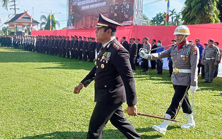 Kapolres Barito Timur Sampaikan Pesan Kapolda Kalteng pada Hari Bhayangkara ke-77