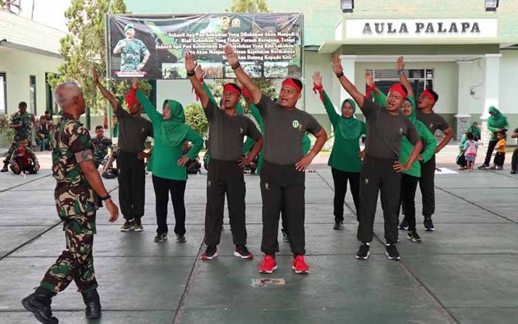 Kodim Pangkalan Bun Gelar Lomba Yel Yel Meriahkan HUT Kodam XII Tanjungpura