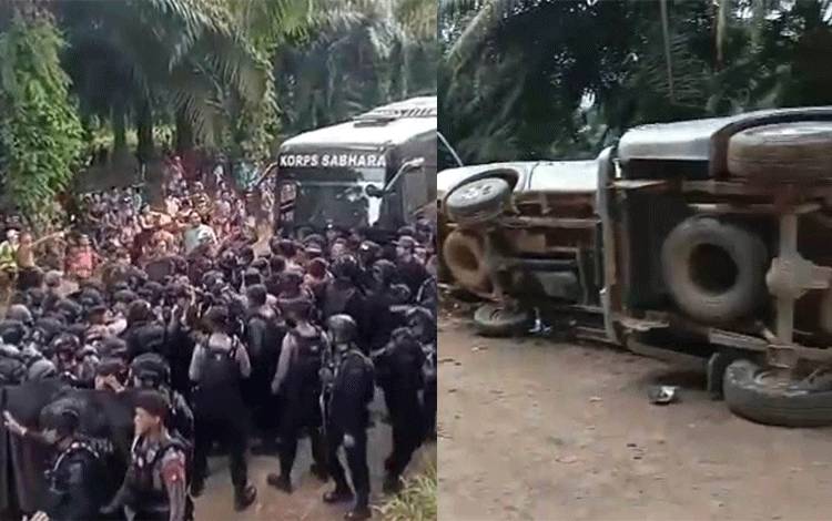 Tuntut Plasma, Massa Rusak Mobil dan Kantor PT BJAP Seruyan
