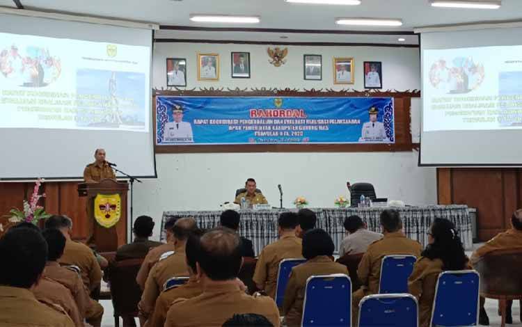 Pemkab Gunung Mas Gelar Rakordalev Realisasi APBD Triwulan II