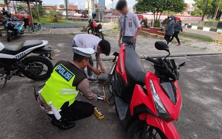 Sejumlah Kendaraan Terjaring Patroli Simpatik Akibat Gunakan Knalpot Bising