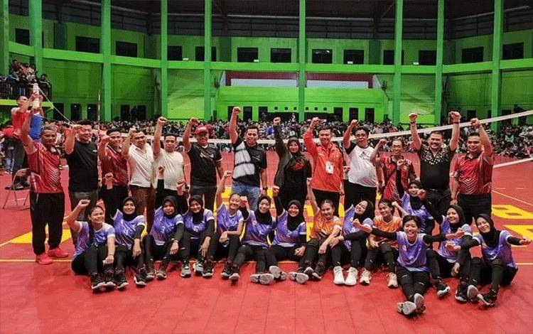 Final Voli Putri Porprov Kalteng 2023, Kotim Raih Emas Setelah Taklukkan Barsel
