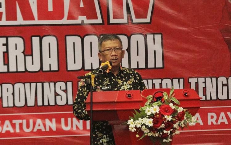 Hadiri Rakerda PDIP, Kepala Kesbangpol Kalteng Ingatkan Pemilu Damai
