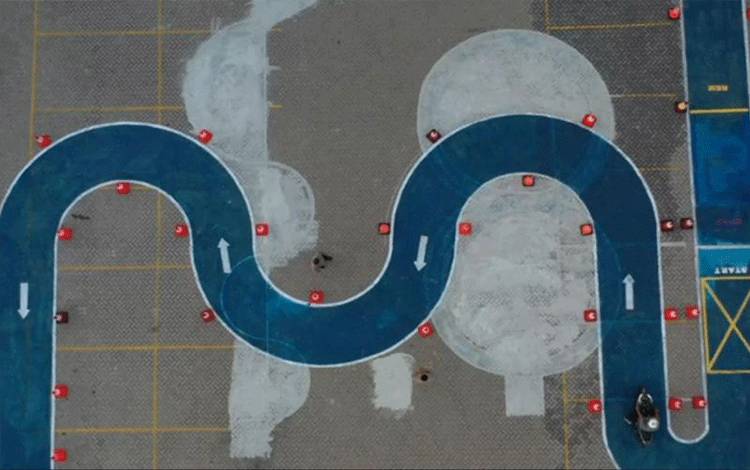 Ujian Praktik SIM C Tanpa Zig-zag dan Putaran Angka 8