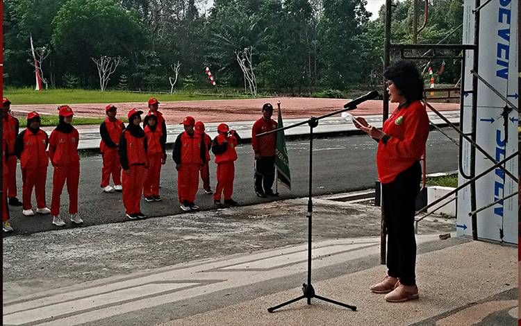 Bupati Pulang Pisau Lepas Atlet O2SN Pulang Pisau