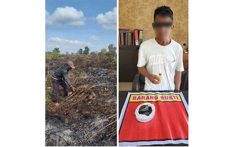 Polres Kotim Tangkap Pelaku Pembakaran Lahan