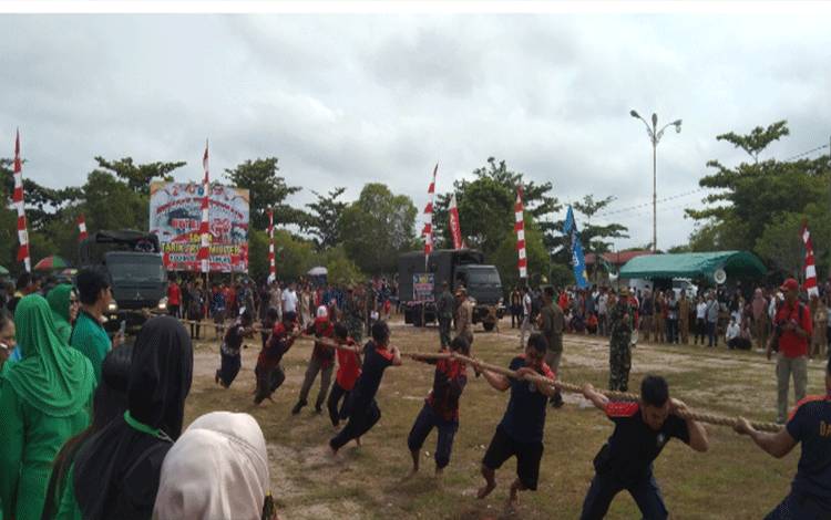 Kodim 1019 Katingan Gelar Lomba Tarik Truk Militer Peringati Hari Kemerdekaan RI