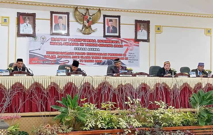 DPRD Barito Timur Rapat Paripurna Istimewa Dengarkan Pidato Kenegaraan Presiden