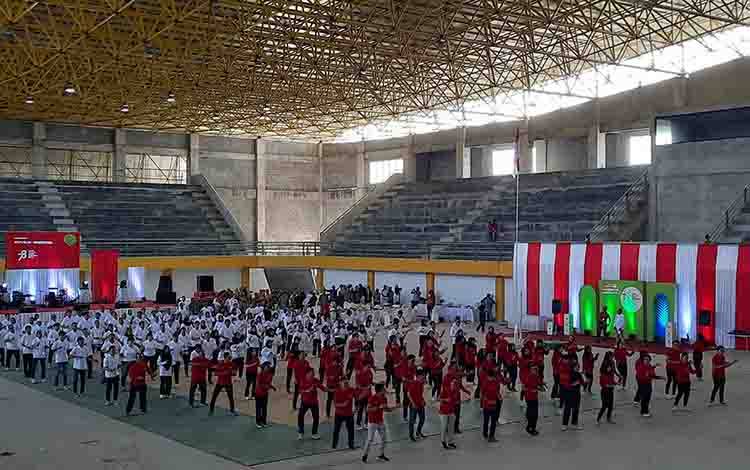 Senam Massal Meriahkan Puncak HUT ke 78 RI yang Digelar CBI Group