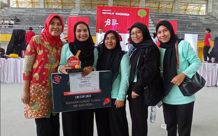 Atlet Perwakilan Borneonews, Raih Juara 3 Tenis Meja Kelas Tunggal Putri Dalam Ajang CBI Cup 2023