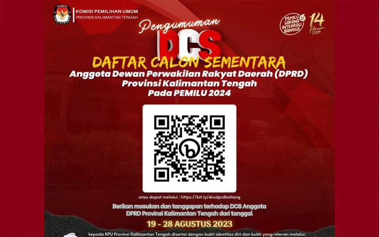 KPU Kalteng Minta Tanggapan Masyarakat terhadap DCS Bakal Caleg