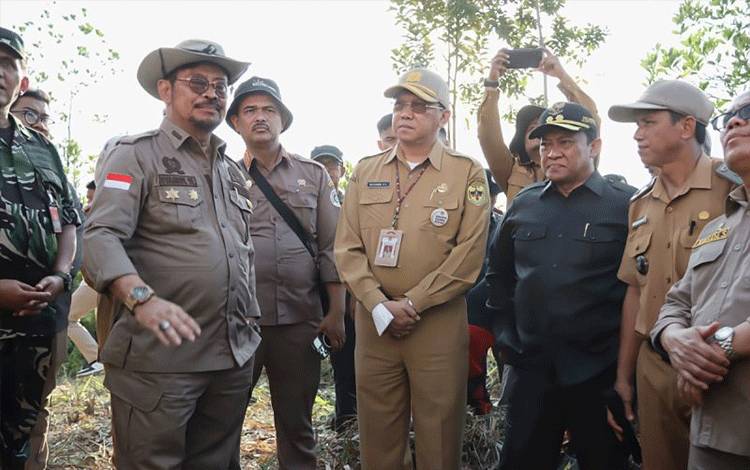 Mentan-Wagub Kalteng Tinjau Lahan di Gunung Mas Terkait Food Estate