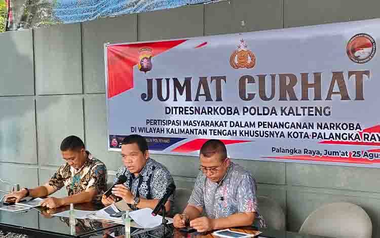 Ditresnarkoba Polda Kalteng Gelar Jumat Curhat Bersama Ormas