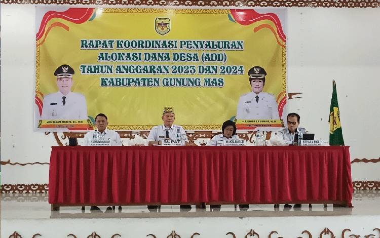 Ini Poin-Poin Hasil Rakor Penyaluran ADD dengan Desa se-Gunung Mas