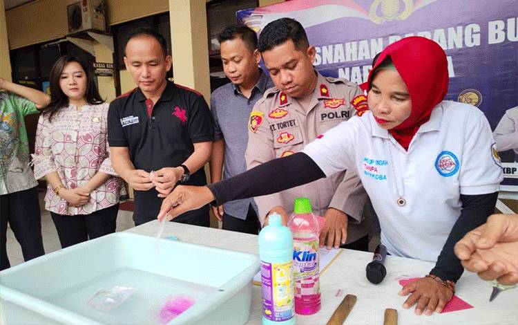 Polres Kotim Musnahkan Barang Bukti Sabu Hasil Tangkapan Agustus