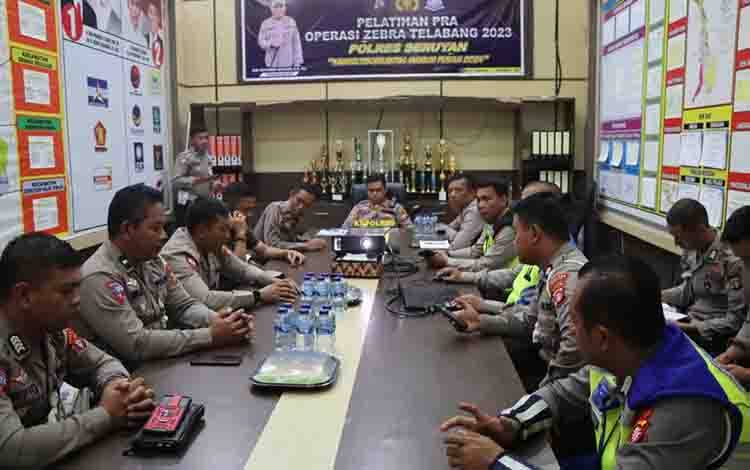 Kapolres Seruyan Pimpin Latihan Pra Operasi Pelaksanaan Operasi Zebra Telabang 2023
