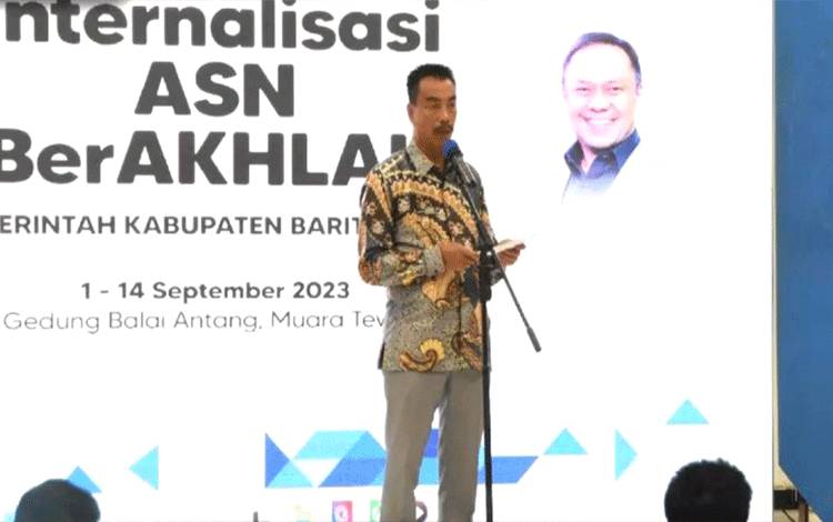 Wakil Bupati Barito Utara Buka Internalisasi ASN Berakhlak