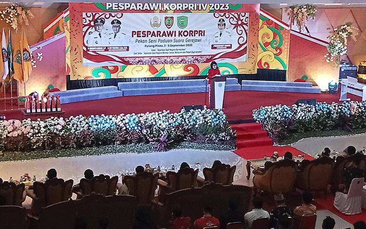 Bupati Pulpis Sambut Kedatangan Kontingen Pesparawi IV Korpri se-Kalteng