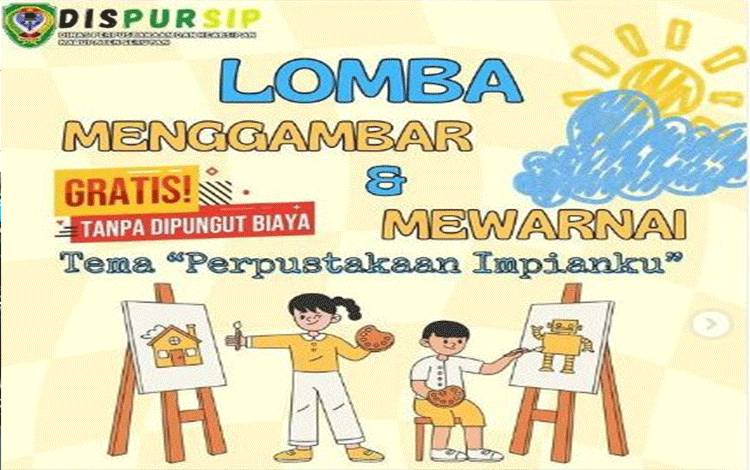 Dispursip Seruyan Adakan Lomba Menggambar