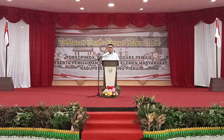 Hadiri Deklarasi Pemilu Damai, Sekda Pulang Pisau Ingatkan ASN Tidak Terlibat Politik Praktis