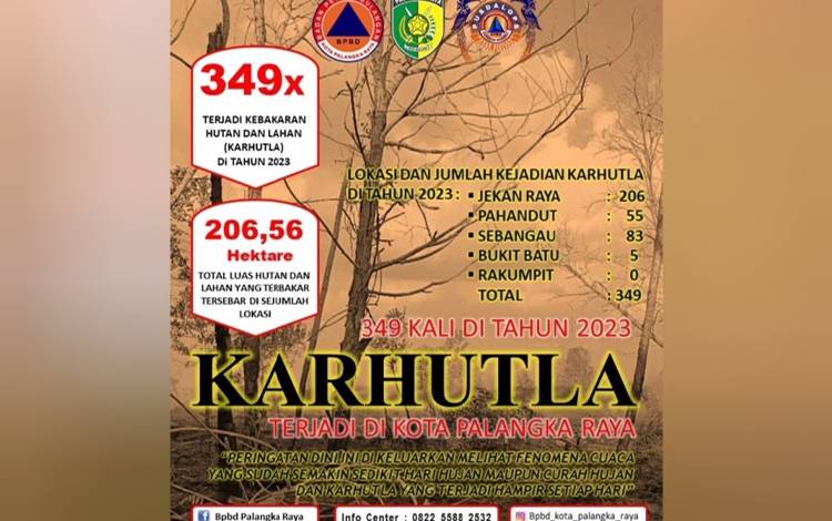 Tim Satgas di Palangka Raya Catat 349 Kejadian Karhutla Selama Januari - September?
