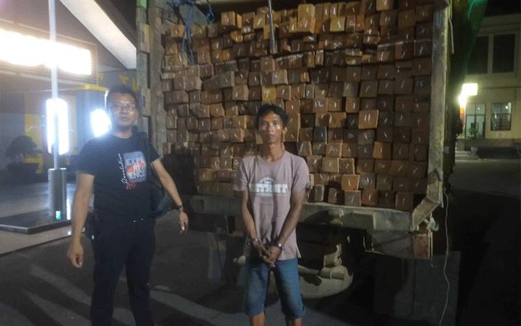 Polres Kotim Tangkap Tiga Supir Angkut Kayu Hasil Ilegal Logging
