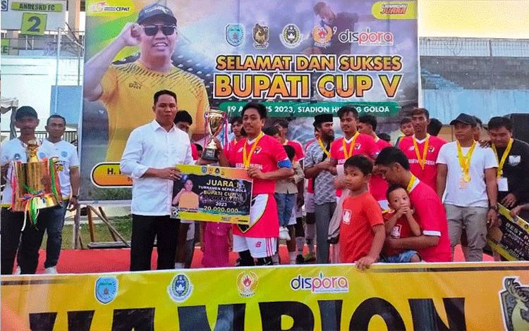 Andesku FC Juara Bupati Lamandau Cup V Tahun 2023