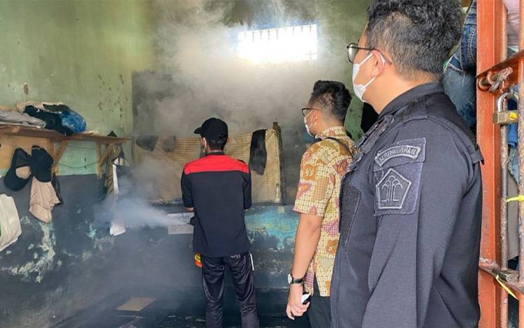 Kamar Hunian WBP Rutan Kapuas Difogging Cegah DBD