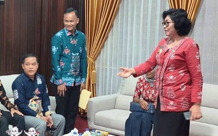 KPU Audiensi dengan Pj Bupati Lamandau