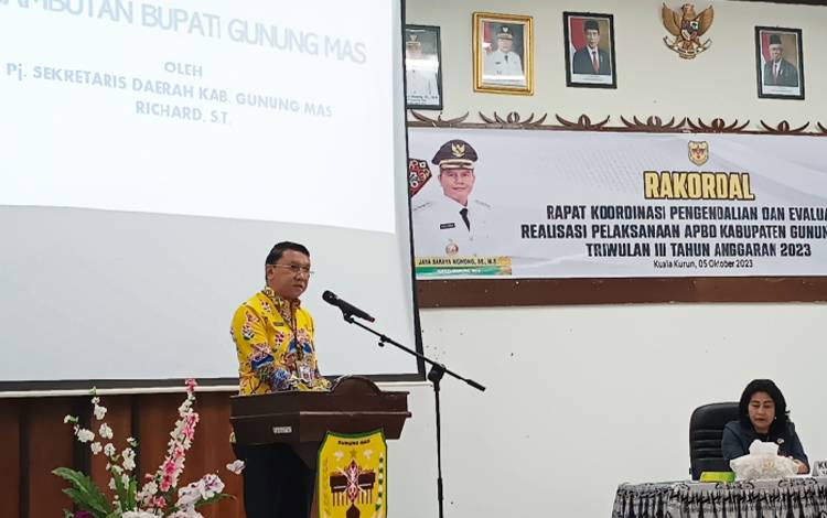 Realisasi Belanja Daerah pada APBD Gunung Mas Triwulan III TA 2023 Belum Capai Target