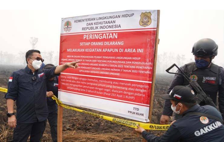 Dirjen Gakkum KLHK Segel PT PGK di Palangka Raya