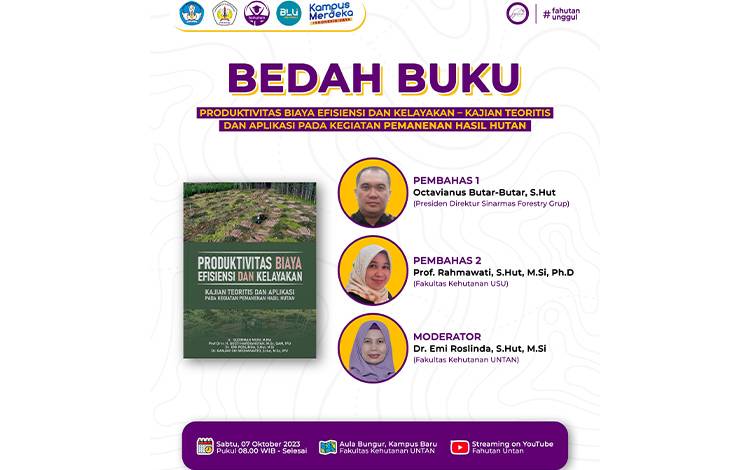 Profesor Rahmawaty Bedah Buku Analisis Biaya Pemanenan Hasil Hutan