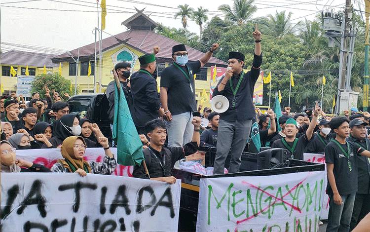 HMI Cabang Palangka Raya Sampaikan Empat Tuntutan Terkait Peristiwa Bangkal, Minta Kapolda Dicopot