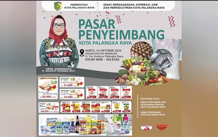Besok, Pemko Palangka Raya Gelar Pasar Penyeimbang di Pasar Darah Manuah