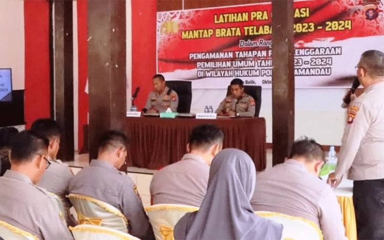Pra Operasi Mantap Praja, Kawal Pemilu 2024 di Lamandau